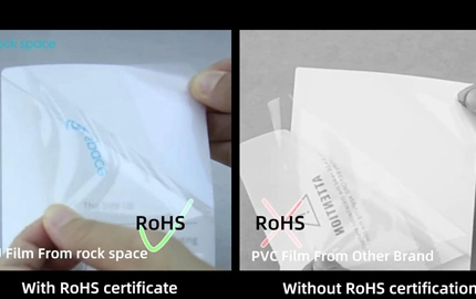 Examen de la machine de découpe de film de l'espace de roche Film TPU VS autres films PVC