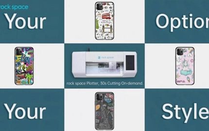 Machine de découpe de film de traceur d'espace de roche-film arrière vif