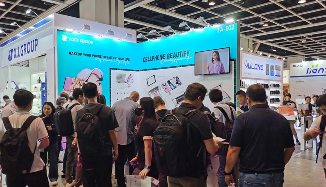 La solution d'embellissement des téléphones portables de Rock Space reçoit des succès au salon de l'électronique de Hong Kong 2024 (édition du printemps)