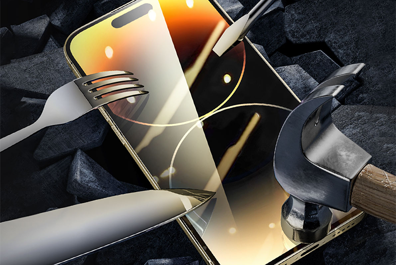 Texture semblable à un verre, réponse sensible