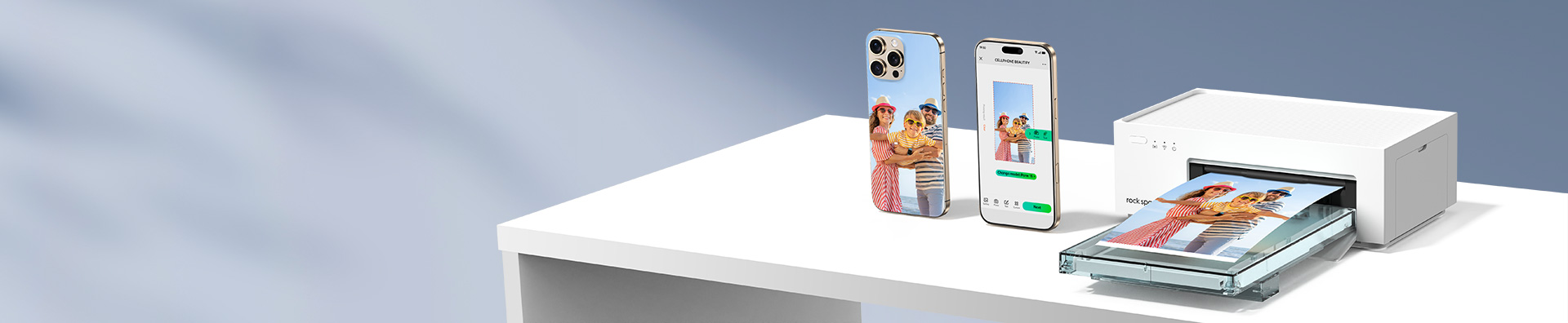 Imprimante de peau de téléphone espace rock